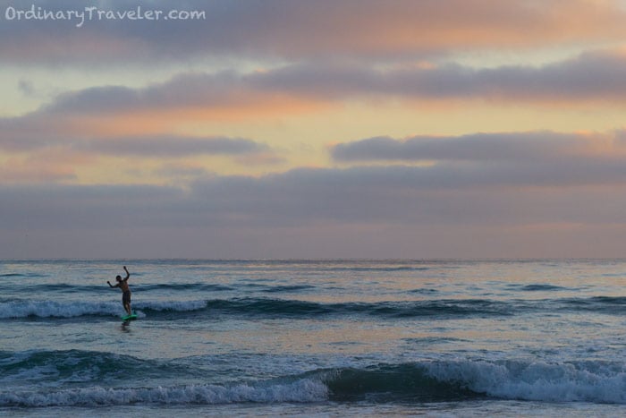 Longboard Surfer in San Diego