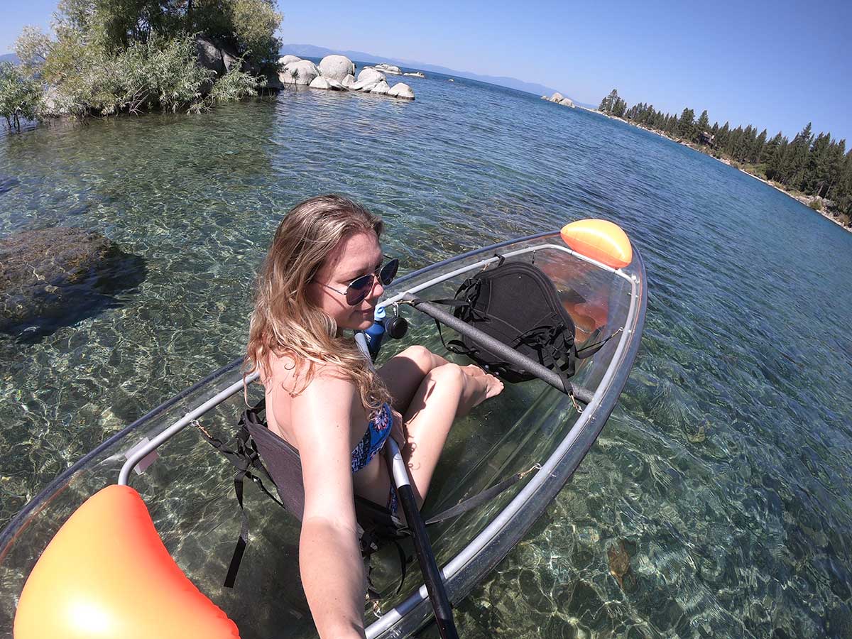 Clear Kayak in South Lake Tahoe in Summer