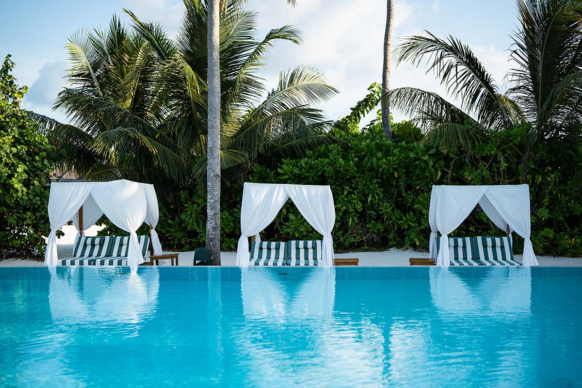 Inside The Maldives’ Most Romantic Private Islands Adults Pool at Sun Siyam Iru Fushi Maldives