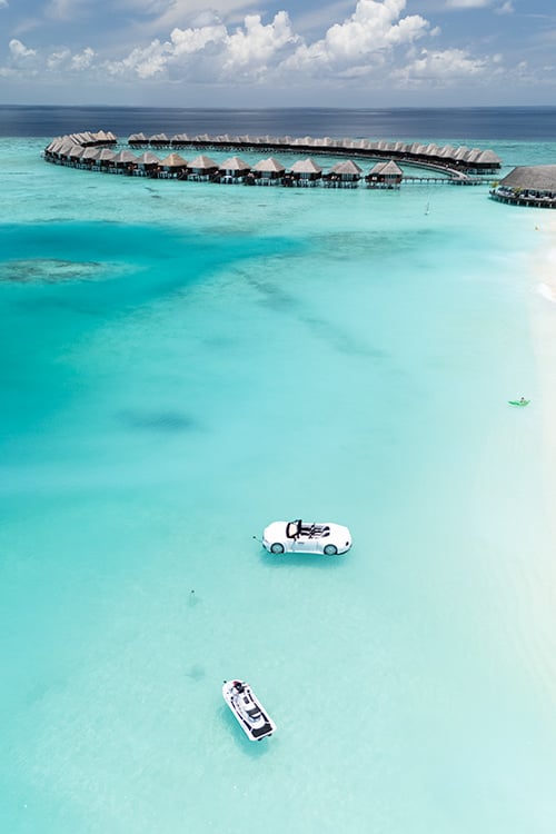 Inside The Maldives’ Most Romantic Private Islands Maldives Sun Siyam Vilu Reef Overwater Bungalows Aerial View